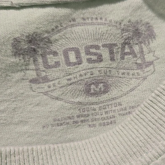Costa Shirt Mens Or Women Medium Green Short Sleeve Graphic Fish Logo Crewneck - Picture 6 of 8